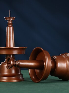 紫铜烛台一对家用蜡烛台佛前供灯一对供奉佛堂祠堂供奉摆件