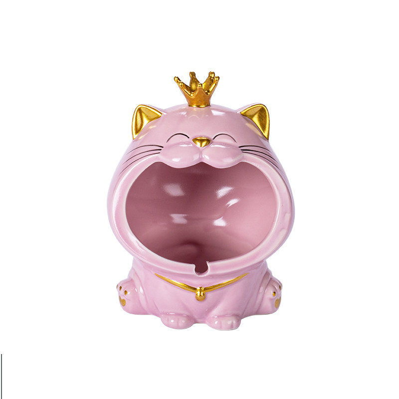 创意个性卡通猫陶瓷烟灰缸时尚家用客厅烟缸节庆礼品装饰摆件烟皿,淘宝优惠券,粉丝福利购,淘宝优惠卷