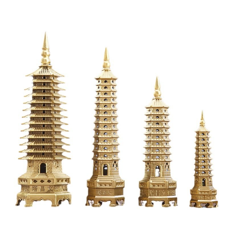 纯黄铜文昌塔精铜13层十三 层摆件9层九层书房文昌笔挂件工艺礼品,淘宝优惠券,粉丝福利购,淘宝优惠卷