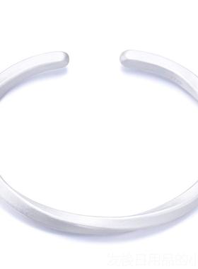 正品纯手镯子男女古99莫比乌斯法白银手环情9侣开口刻字情银人节