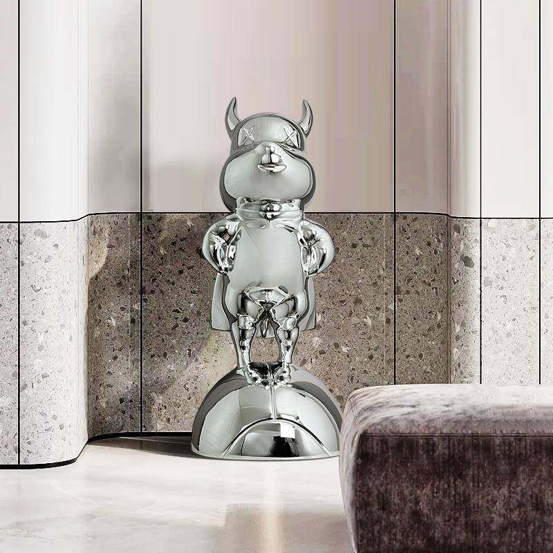 牛气冲树天CKI脂塑客厅家术居装饰酒店大堂艺品落地大摆件现代雕,淘宝优惠券,粉丝福利购,淘宝优惠卷