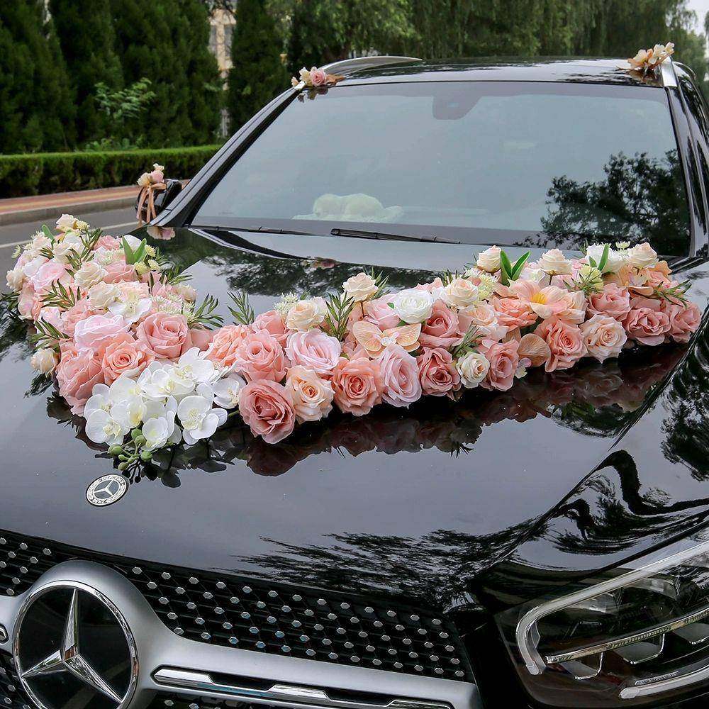 结婚车V真装饰单边105CM大仿花主婚车车布置套装FCC拉花吸头盘新,淘宝优惠券,粉丝福利购,淘宝优惠卷