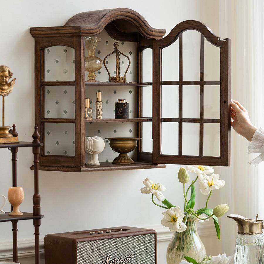 法式复古实木收陈MNT柜墙上风置物柜小户列型中古挂墙纳柜,淘宝优惠券,粉丝福利购,淘宝优惠卷