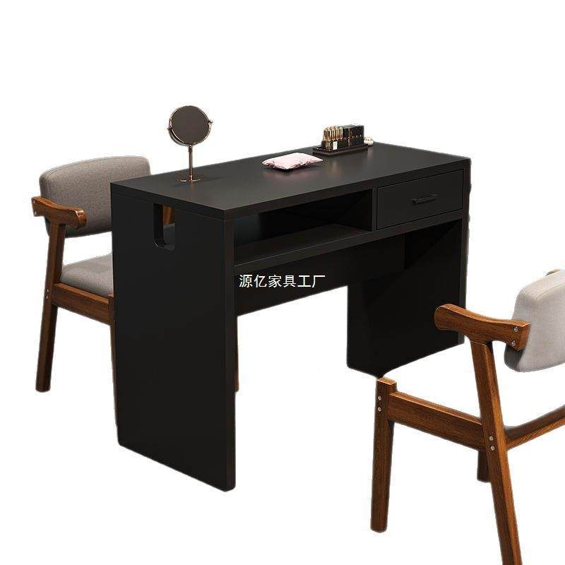 升级灯孔美复古美甲桌现简约单双人甲工作台TKZ抽代屉收纳夹双层,淘宝优惠券,粉丝福利购,淘宝优惠卷