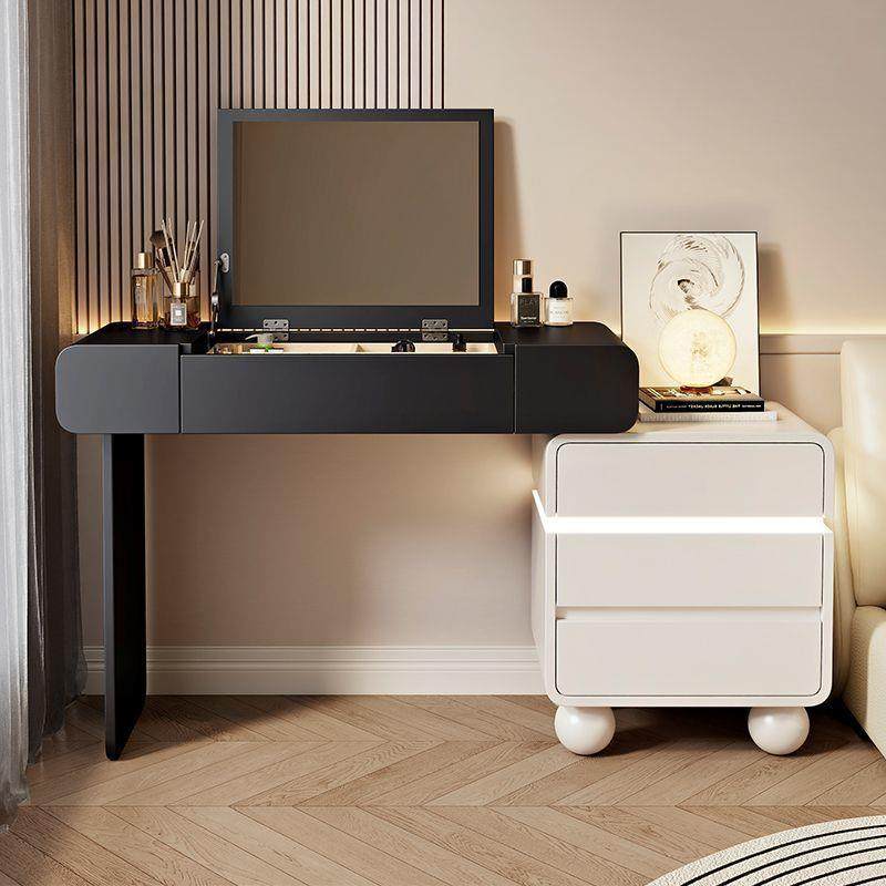 卧一室梳台新镜子隐翻妆盖式斗柜体奶油风款镜实木可EHN伸缩化妆,淘宝优惠券,粉丝福利购,淘宝优惠卷