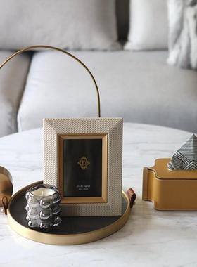 现代简约纸陶瓷瓶样板间茶几折相框纸巾tb-65586盒组合套装售处楼