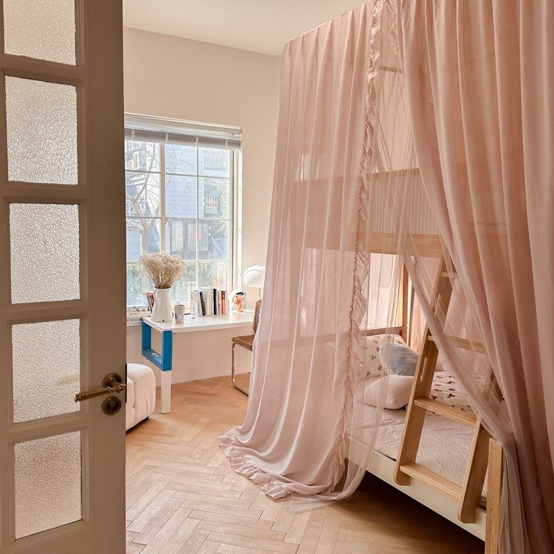 子母床蚊帐2023新款家用卧室儿童上下铺双层高低床防尘顶伸缩支架,淘宝优惠券,粉丝福利购,淘宝优惠卷