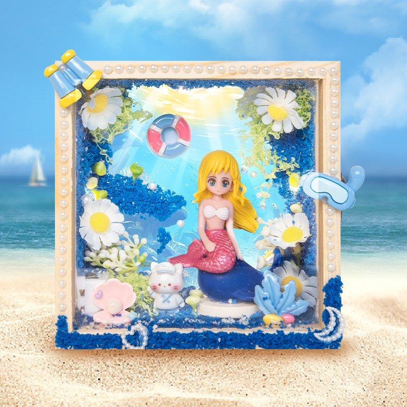 儿童创意DIY手工立体微场景灯光画材料包益智女孩玩具桌面摆件,淘宝优惠券,粉丝福利购,淘宝优惠卷