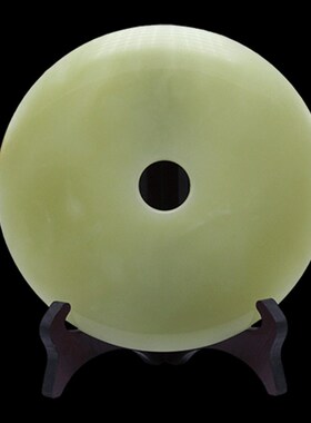 平安扣摆件天然玉石摆设玉扣怀古玉器玉璧家居玄关电视柜装饰礼品