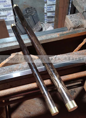 紫光檀黑檀文玩把玩棍晨练棍手把棍家居现在简约桌面摆件日常送礼