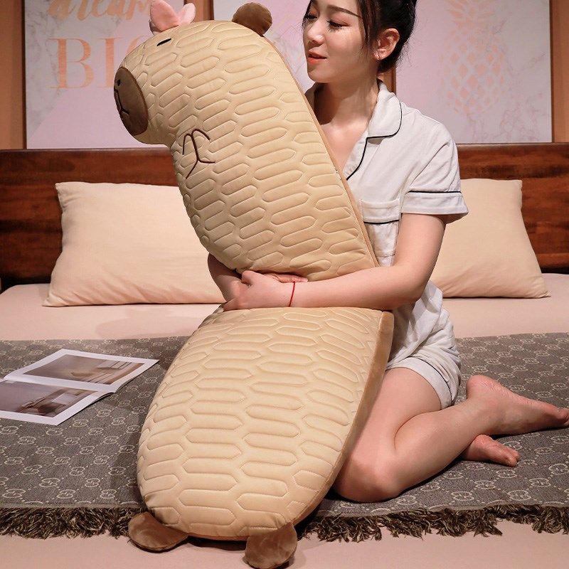 卡皮巴拉睡觉抱枕长条枕头女生侧睡夹腿靠枕男生款床头靠垫大靠背,淘宝优惠券,粉丝福利购,淘宝优惠卷