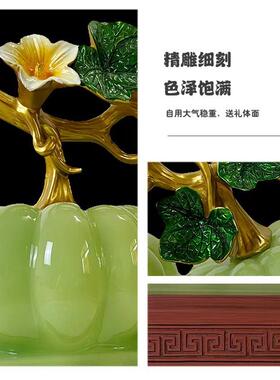 风厂家青绿色古直销青电绿色古南瓜丰收客厅视柜招工艺礼品财摆件