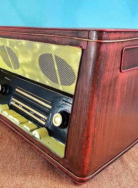 机欧式摆复古收音机道具件铁窗艺RCH173手工怀旧录音软装饰品酒吧