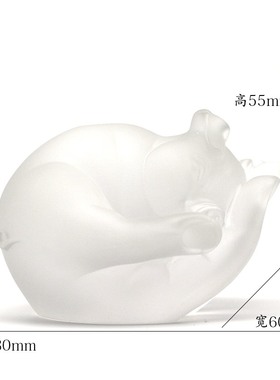 琉璃工艺品掌上明猪高档礼品生肖猪生日摆件客厅前台开业招财摆设