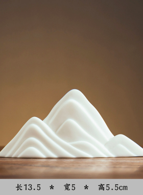 创意白瓷假山微景观盆景鱼缸造景陶瓷中式家居客厅玄关枯山水摆件