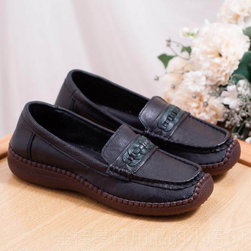 高档妈鞋冬季加平绒保暖真妈皮棉鞋毛毛鞋外2024新穿款底豆豆鞋乐,淘宝优惠券,粉丝福利购,淘宝优惠卷