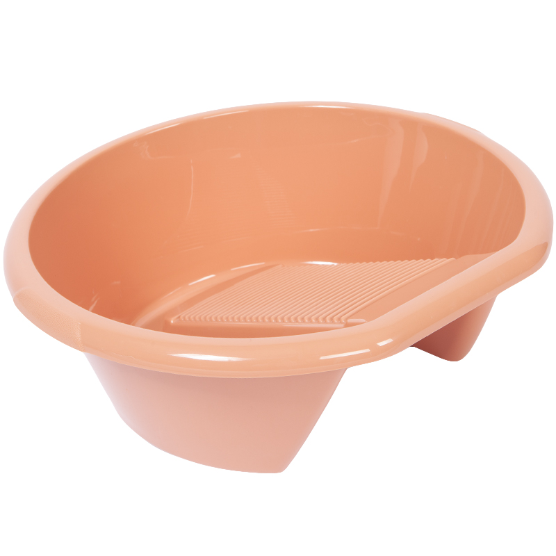 塑料加厚搓衣盆洗衣盆带搓衣板特大号带搓板盆家用宿舍脸盆学生盆 - 图3