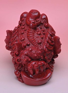 朱砂紫金砂八卦金蟾摆件办公家居客厅玄关吧台收银台朱砂金蟾摆饰