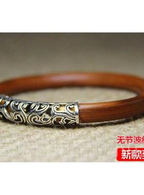 正品侣锦石阁金刚藤镯男女银饰藤条西藏无饰手节制情鸡血藤品