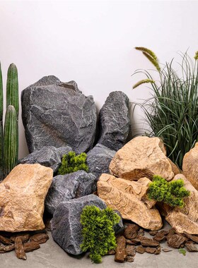 仿真泡沫石头摆件园林假石头拍摄道具室内雕塑装饰绿植造景景观石