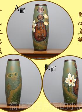 高档中式隔瓷陶国元素礼物中玄关断博古架老板办公室摆件小装饰品