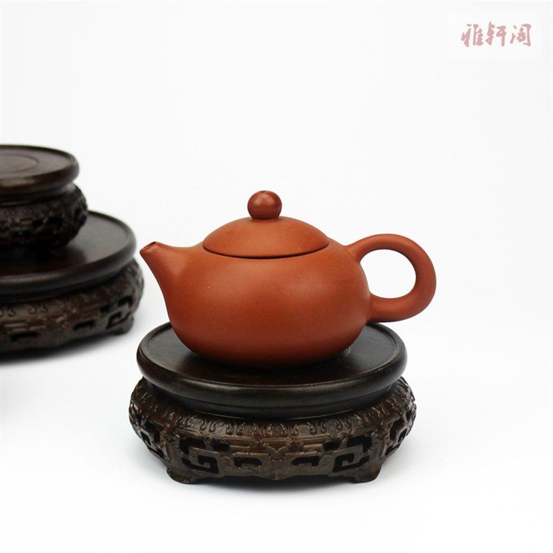 Black sandalwood round base vase flower bonsai base mahogany crafts ornaments antique base solid wood holder