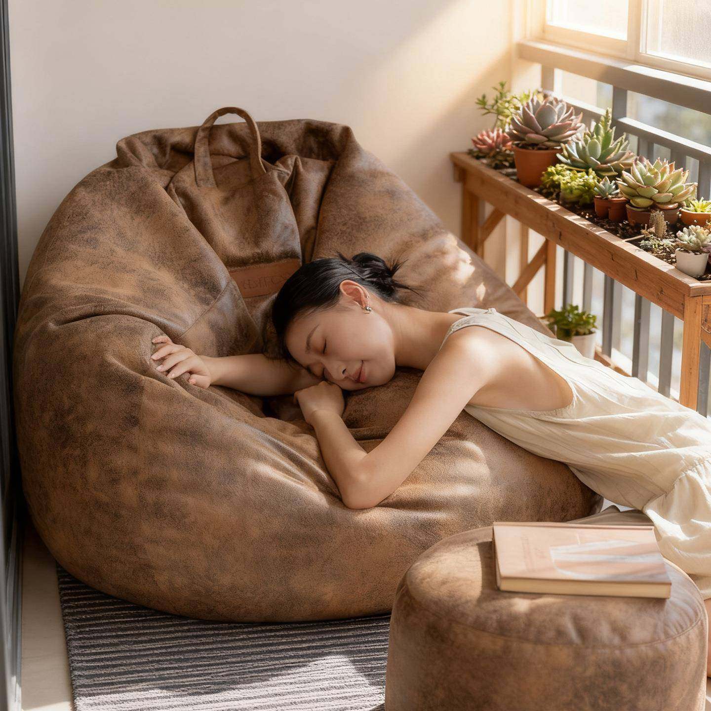 懒人发可沙躺可P睡小户型卧豆室阳台EP35/JPR/1颗粒复古麂皮绒单,淘宝优惠券,粉丝福利购,淘宝优惠卷