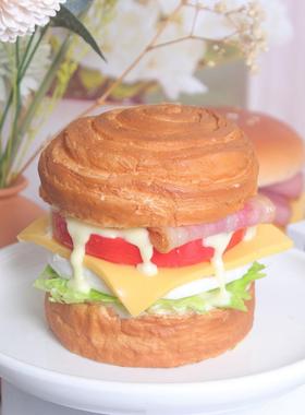 黄油红2404HBR-西柿大汉堡经久耐用展示模创意家摆饰以假乱真影居