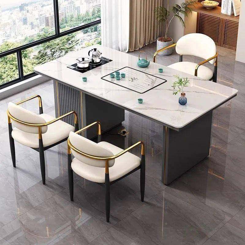 岩板茶桌一体一整套奢代简RRZ约家办公现室多功用能茶台椅泡茶阳,淘宝优惠券,粉丝福利购,淘宝优惠卷