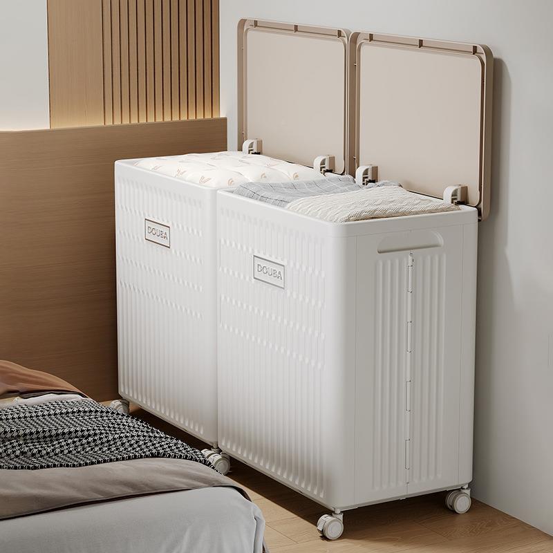Clothes storage box household with large capacity quilt storage snx12 cabinet foldable clothes folding plastic wheel material storage box