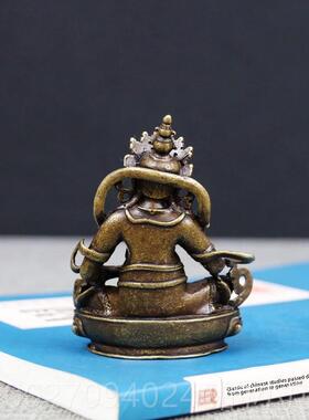 高档黄财车神青铜像手工制作黄财神青铜佛像坐像全铜便装饰小佛携