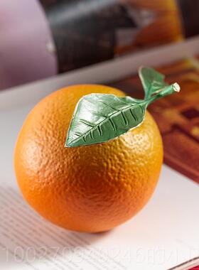 高档仿真铜水果摆事件橙子橘面子心想礼盒事业有成事橙成办公室桌
