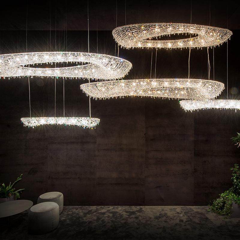 意大利轻厅奢水晶吊厅灯现代简约餐台灯客创意别墅奢华岛灯具153L,淘宝优惠券,粉丝福利购,淘宝优惠卷