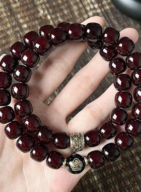 烁亭汇严选正品双圈菩提手串八大守护神十二生肖手链糖心文玩念珠