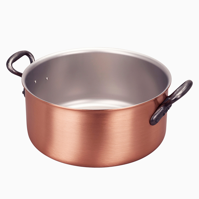 比利时Falk进口铜锅双耳炖锅焖煮锅平底锅家用燃气无涂层汤锅煮面 - 图2