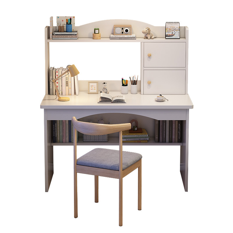 儿童学习桌家用书桌书架一体桌卧室小学生写字桌男孩女孩作业课桌,淘宝优惠券,粉丝福利购,淘宝优惠卷