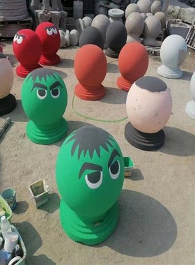 水泥仿大理石球 彩绘石球 挡车石球 拦路路障圆球 长沙市