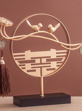 订婚件婚房布置装婚礼摆客厅立体饰喜字囍字专用婚庆品结婚0用大