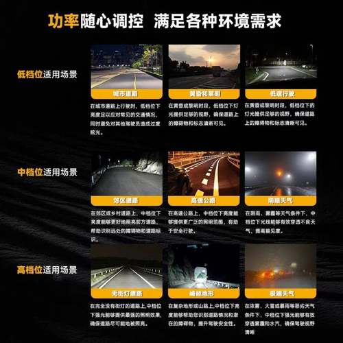 汽车LED大灯H1/H4/H7H4H7双铜管L9智能款大功率车调灯升级高亮色 - 图2