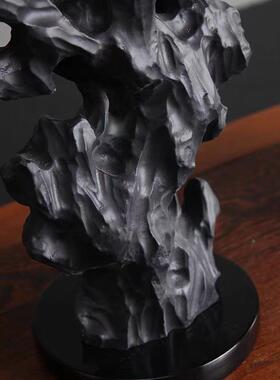 新玄LSZ0468中式意树脂太湖创石摆件软装板样房售楼部客厅关桌面