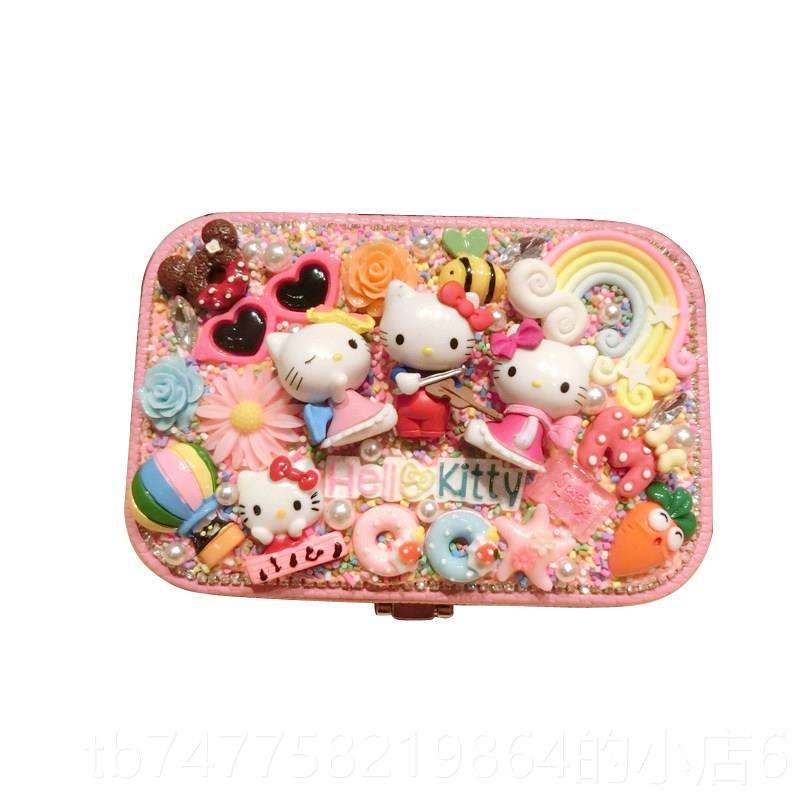 Authentic creative cartoon jewelry box wooden children's jewelry box latex DIY children's IY jewelry box oil earrings ring storage