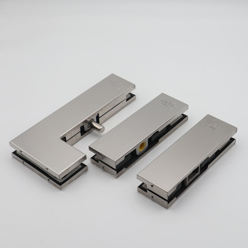 304 铝夹通用无框地弹簧门配件玻璃门曲上下门夹通用一字小夹 - 图3