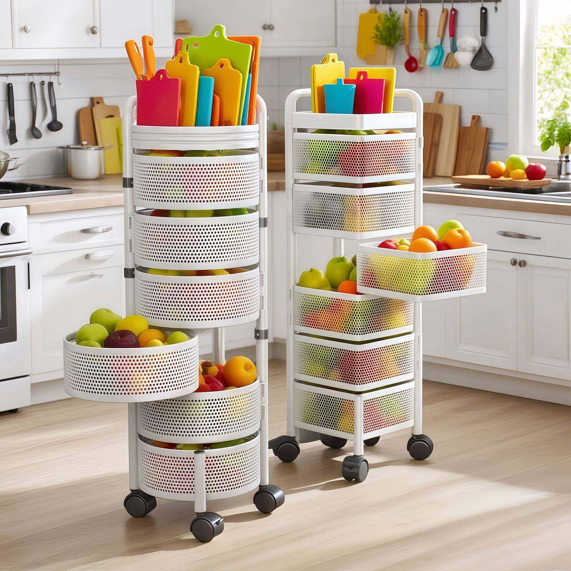 果厨房免落圆形旋转蔬菜地置物架可移动可拆卸TC-L2300安装储物架,淘宝优惠券,粉丝福利购,淘宝优惠卷