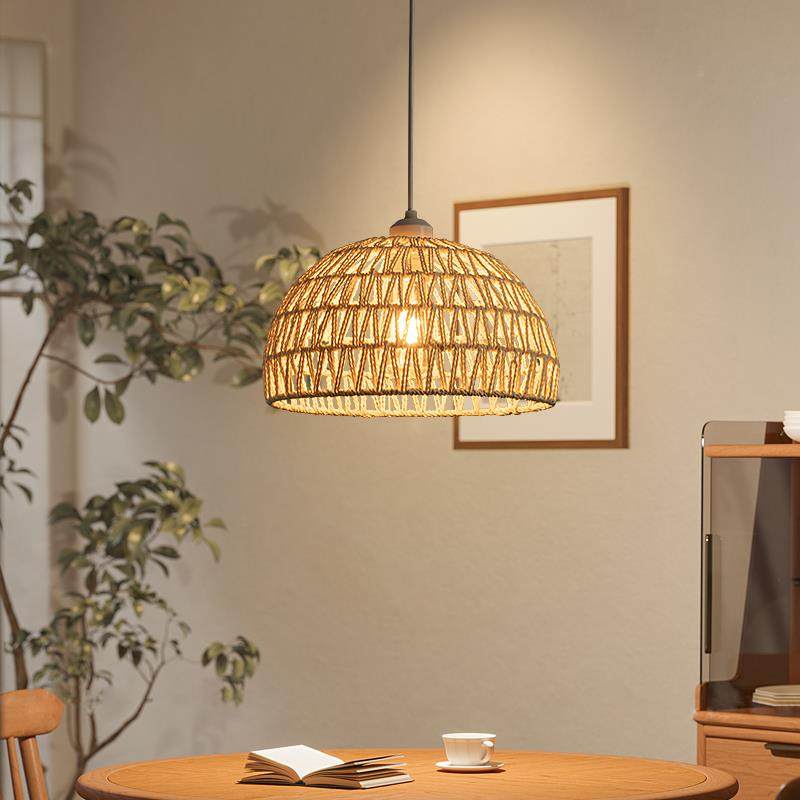 I2日藤艺270餐厅吊灯卧原木奶油风室床头阳台复古民式宿吧台麻绳,淘宝优惠券,粉丝福利购,淘宝优惠卷