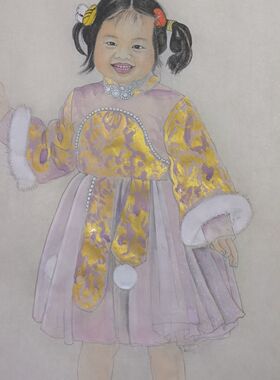 定制大中小尺寸人物国画山水客厅卧室简约餐厅现代简约纯手绘