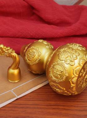 纳福葫铜芦摆黄铜开口貔葫芦件貅家居办见描述公室装饰工艺礼品