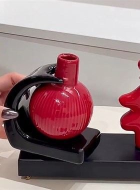 福字装饰摆件陶瓷桌面挂件2026新年装饰马年装饰品春节过年布置