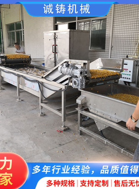 果蔬清洗漂烫机鲜食玉米加工成套流水线农产品漂烫蒸煮机厂家定制