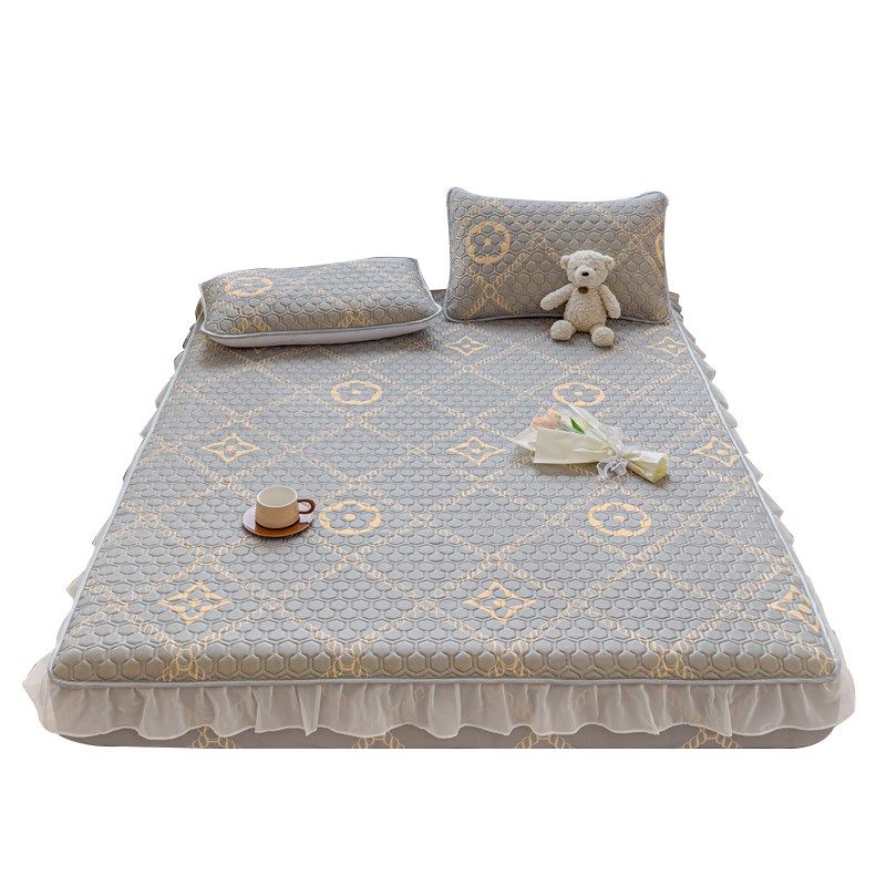 夏季乳胶凉席三件套床笠款冰丝凉席1.8m床垫可机洗空调软席子1.5m,淘宝优惠券,粉丝福利购,淘宝优惠卷