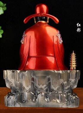 黄铜文昌帝君摆件文昌星铜像文曲星大号家居供奉书房办公室装饰品